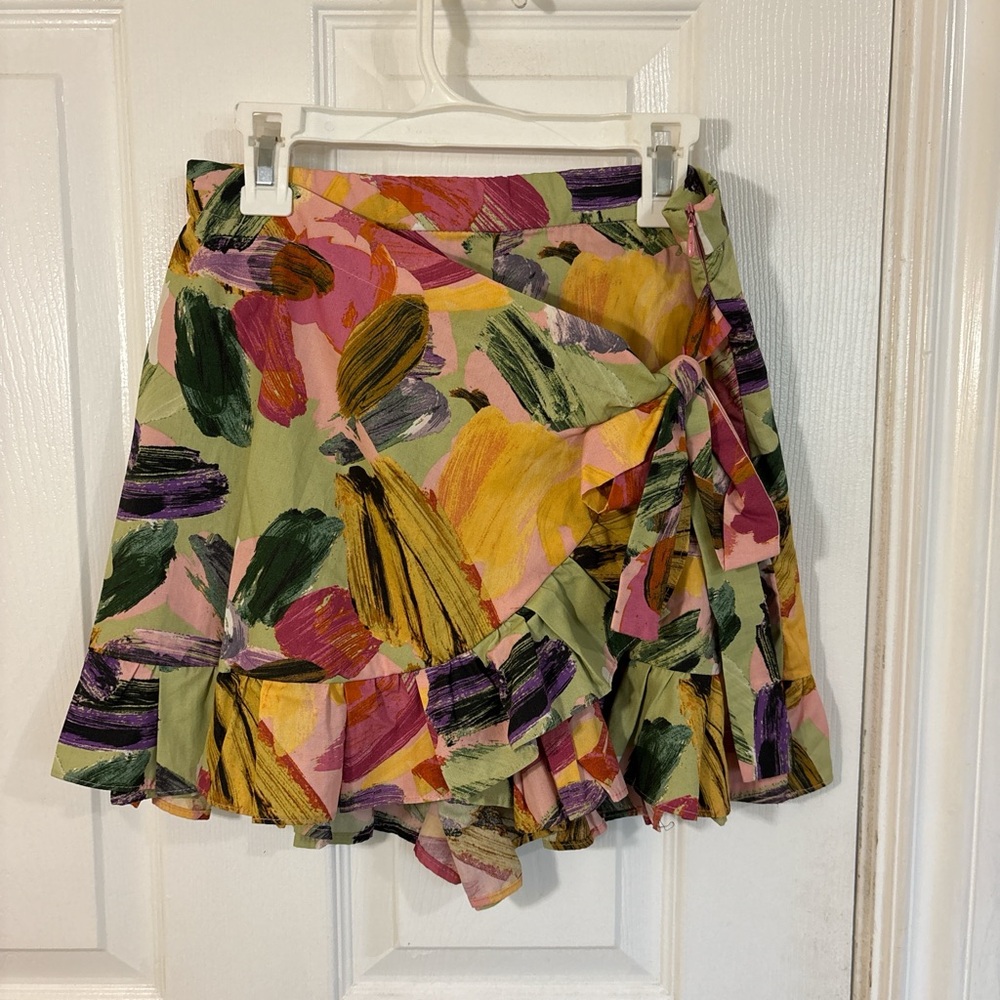 Zara Floral Wrap Skirt